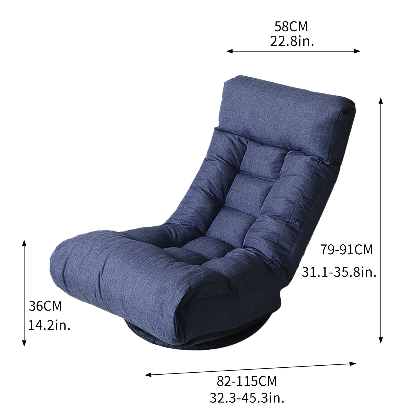 Adjustable Japanese Reclining Floor Chair Sofa With Metal Frame For Living Room Home Essentials