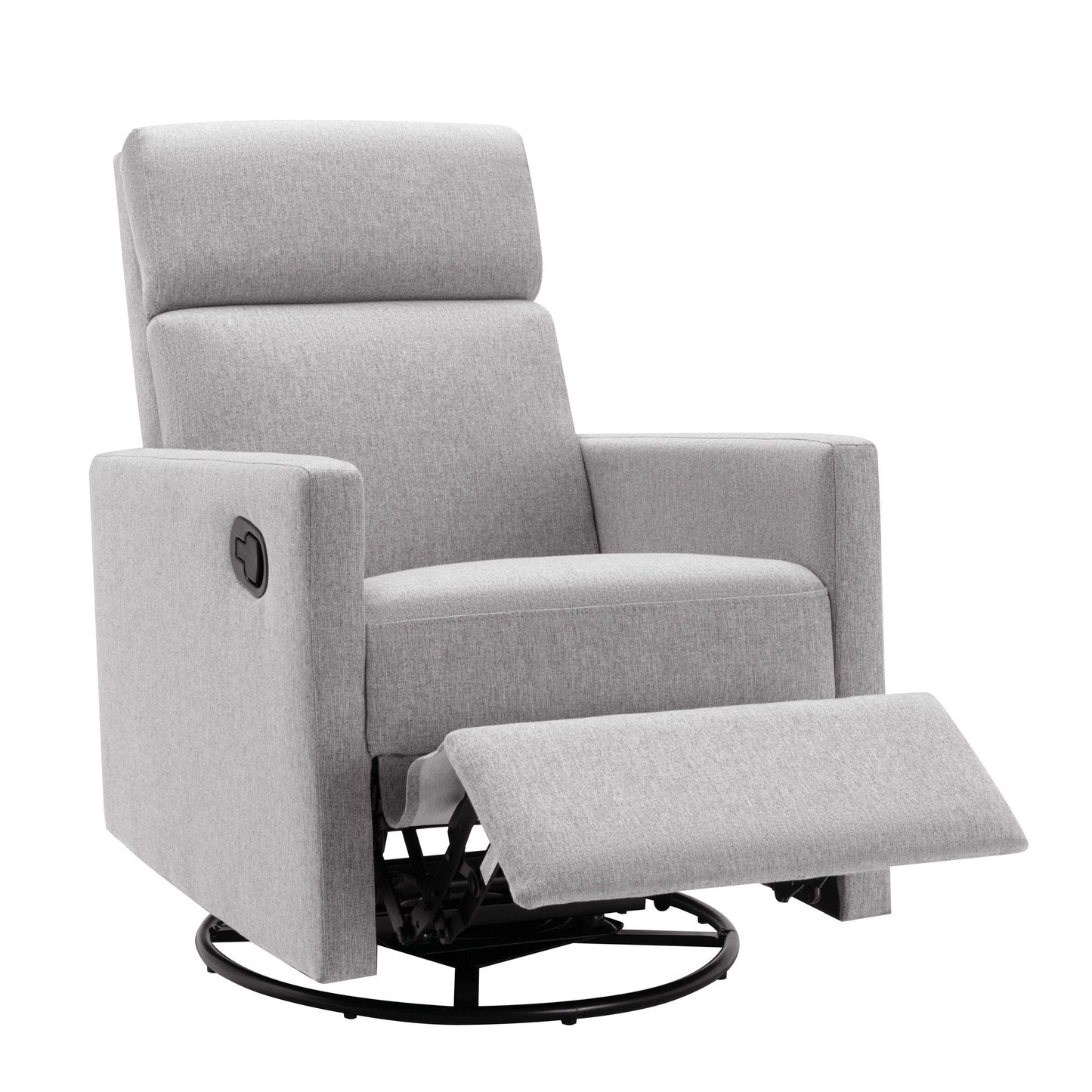 Modern Upholstered Rocker Nursery Chair Plush Seating Glider Swivel Recliner Chair Hearth and Haven