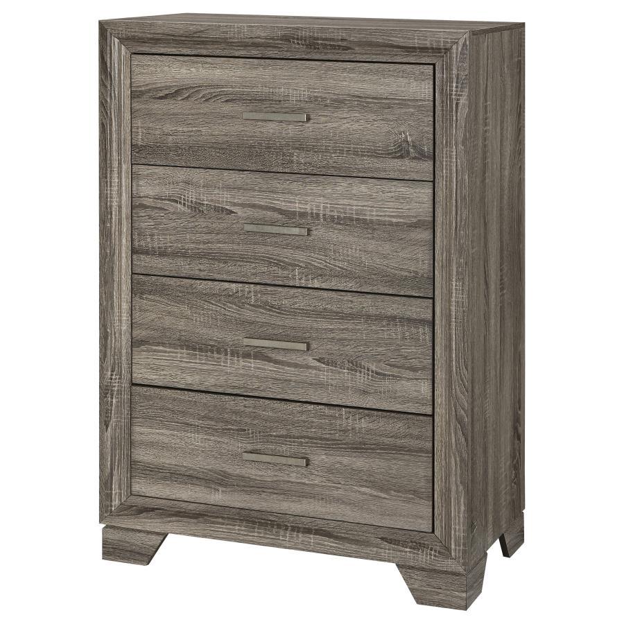 Wright - 4-Drawer Chest Of Drawers - Brown Oak Coaster Fine Furniture