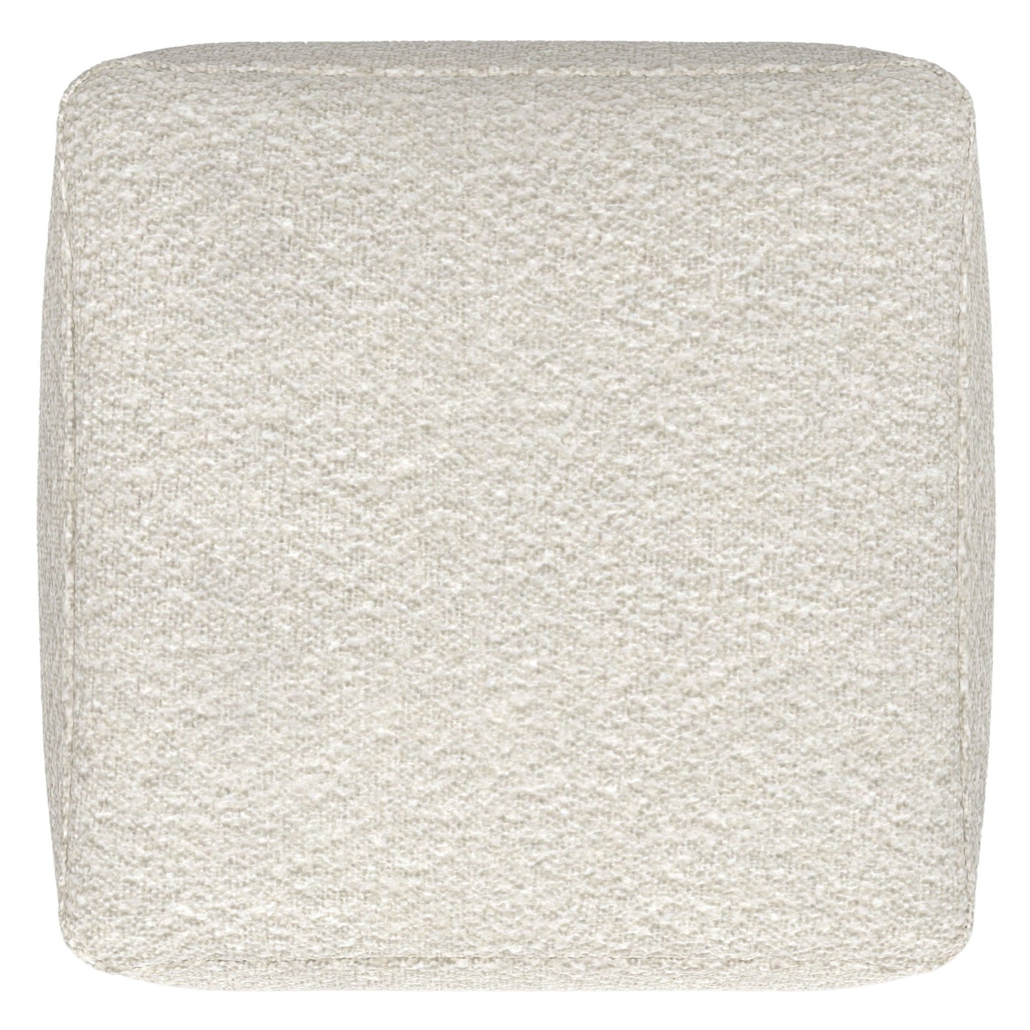 Chantal - Square Pouf - Ivory Simpli-Home