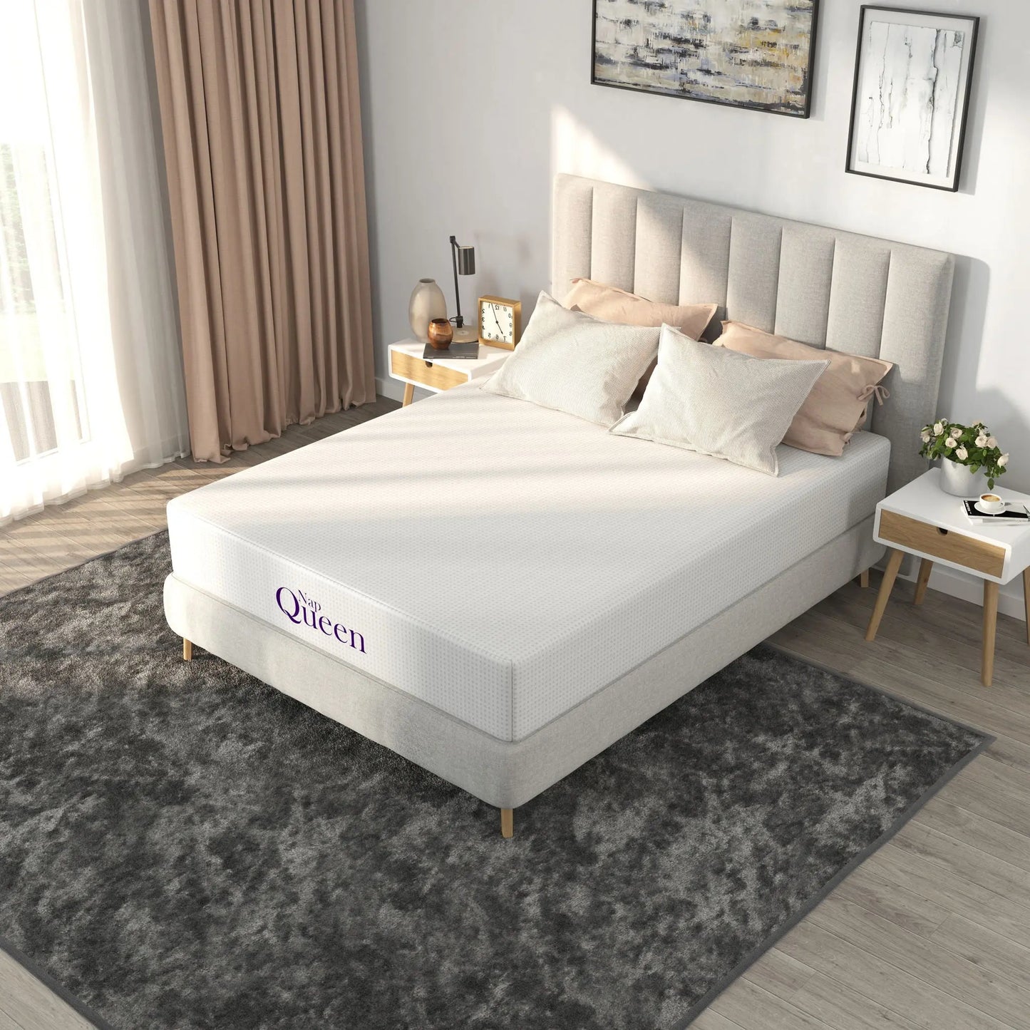 10" Charcoal Memory Foam Mattress Daily Nest