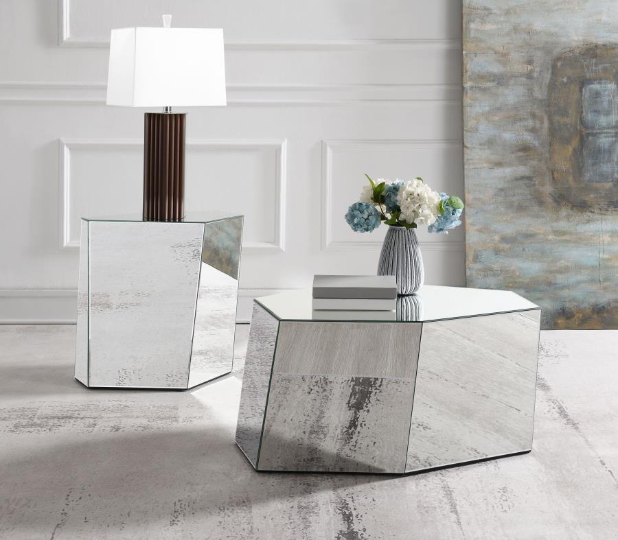 Capella - Mirrored Coffee Table Set Coaster Fine Furniture