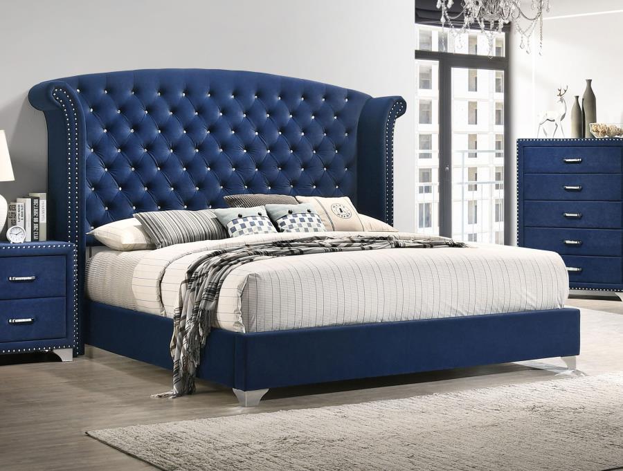 Melody - Upholstered Wingback Bed CoasterEveryday