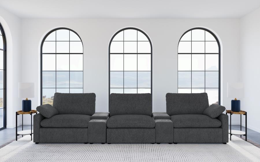 Collins - 5-Piece Power Reclining Home Theater Seating Coaster Fine Furniture