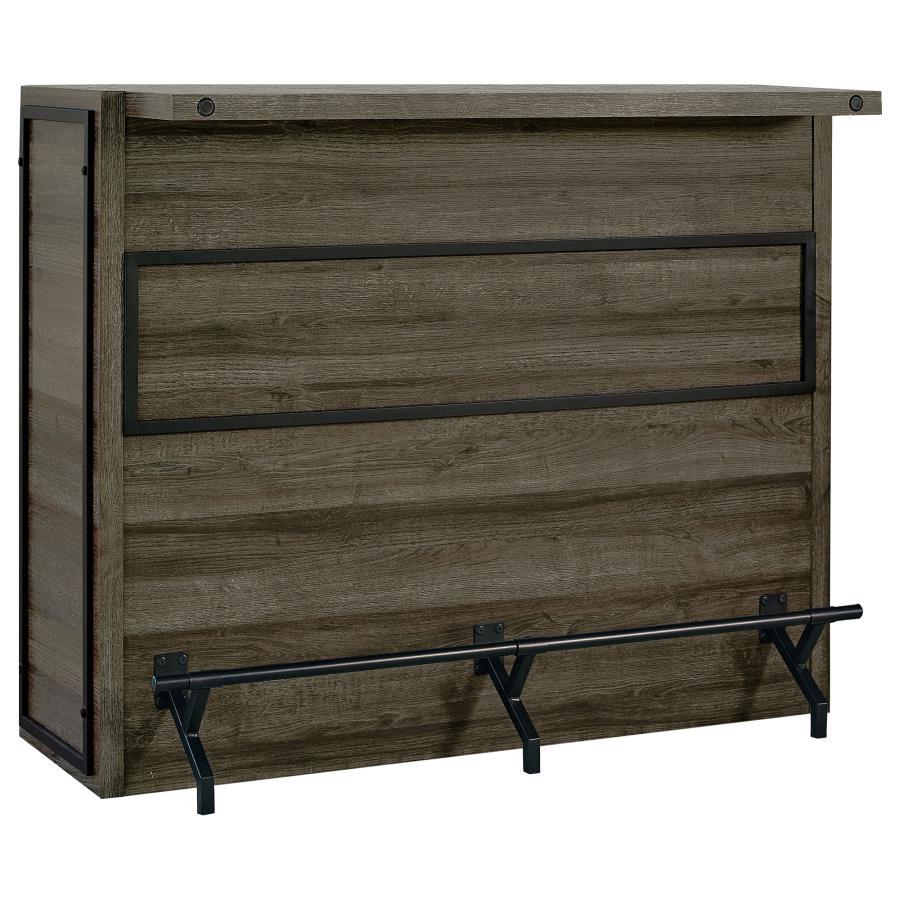 Joe - 5-Shelf Composite Wood Home Bar Wine Cabinet - Aged Oak CoasterEveryday