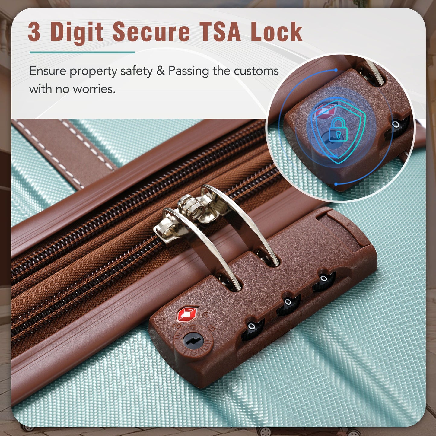20" Luggage 1 Piece With Tsa Lock, Lightweight Suitcase Spinner Wheels, Carry On Vintage Luggage Daily Nest