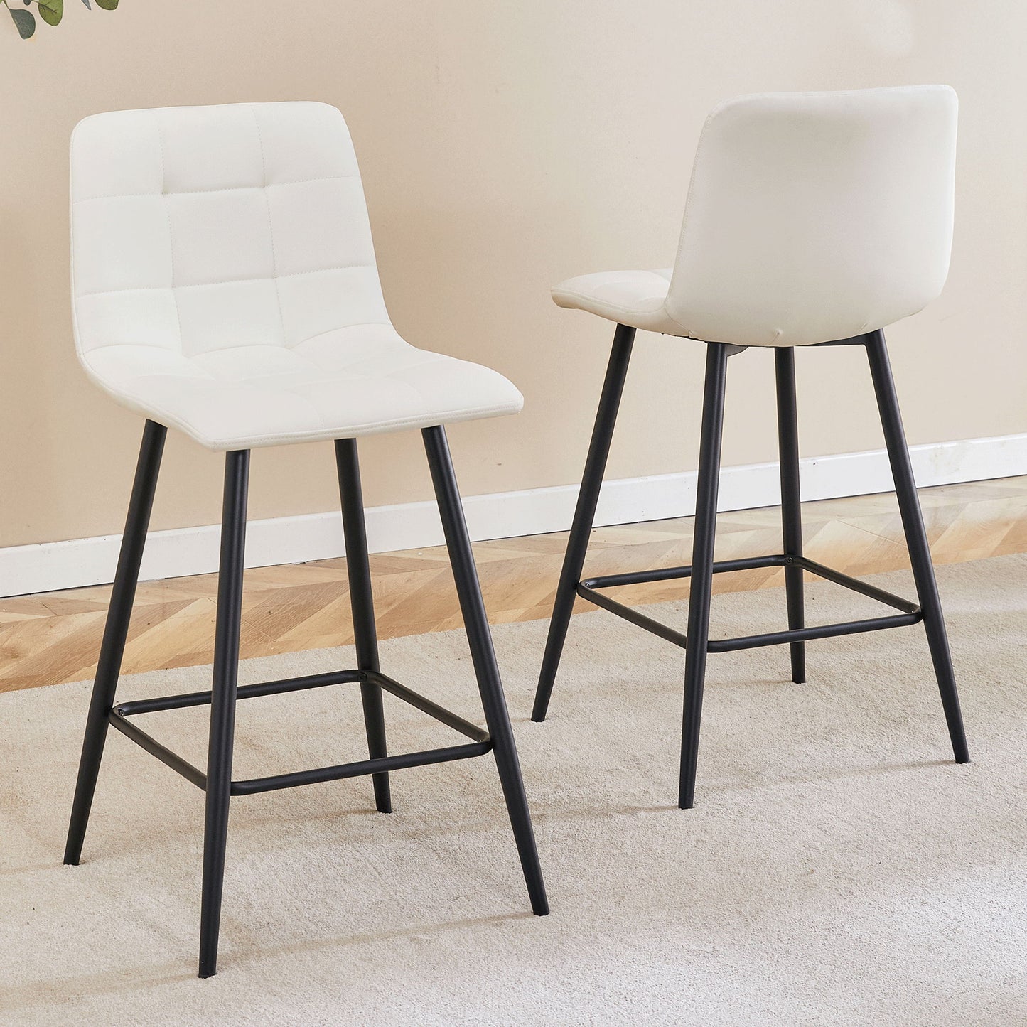 Bar Chair Set Comfortable With Metal Legs And Ergonomic Design Home Essentials