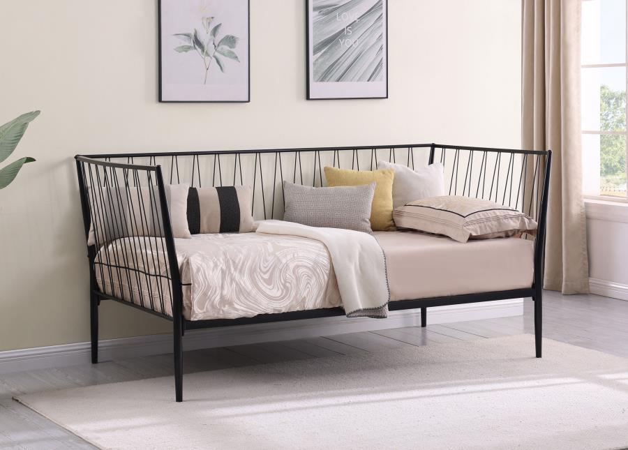 Richland - Metal Twin Daybed Bed Frame - Matte Black Coaster Fine Furniture
