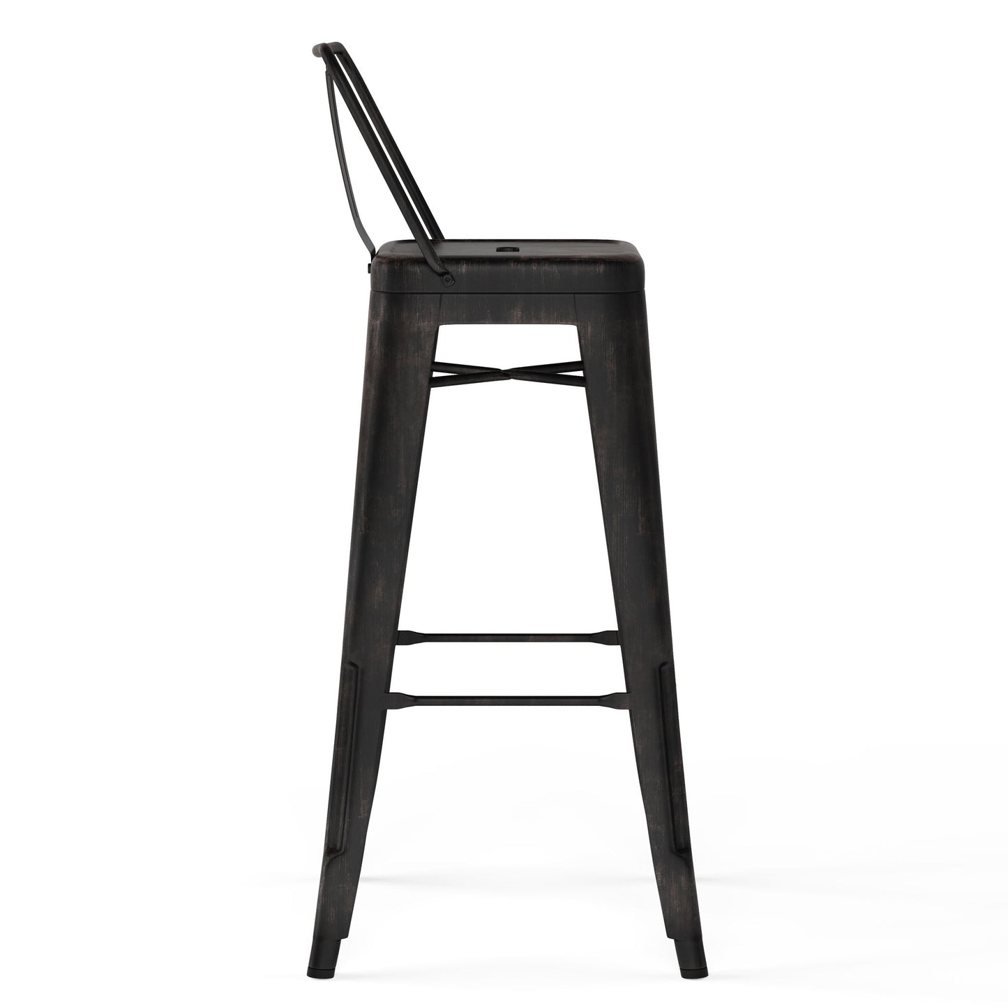 Rayne - Curved Back Metal Stool (Set of 2) Simpli-Home