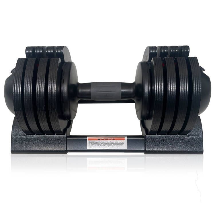 22Lbs Adjustable Dumbbell Steel And Plastic - Black Daily Nest