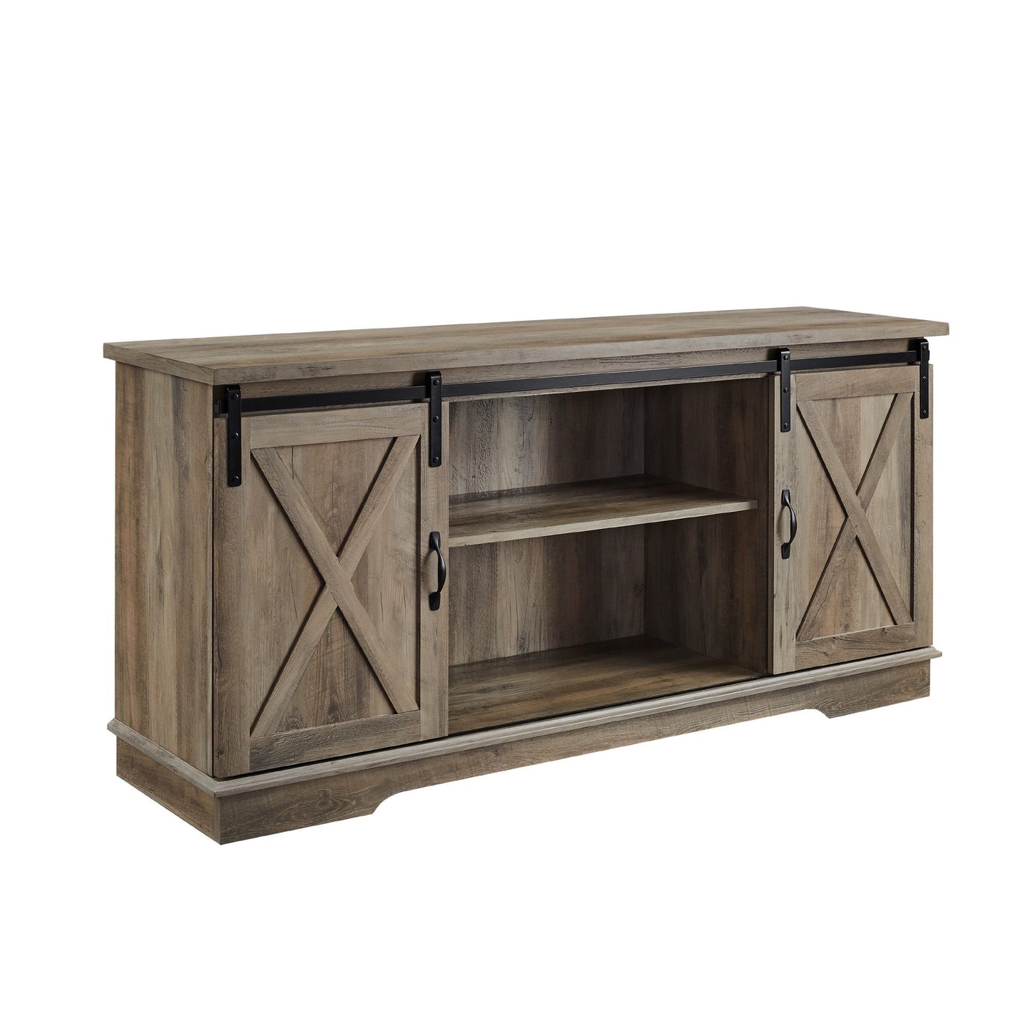 Farmhouse Sliding X Barn Door TV Stand Walker Edison