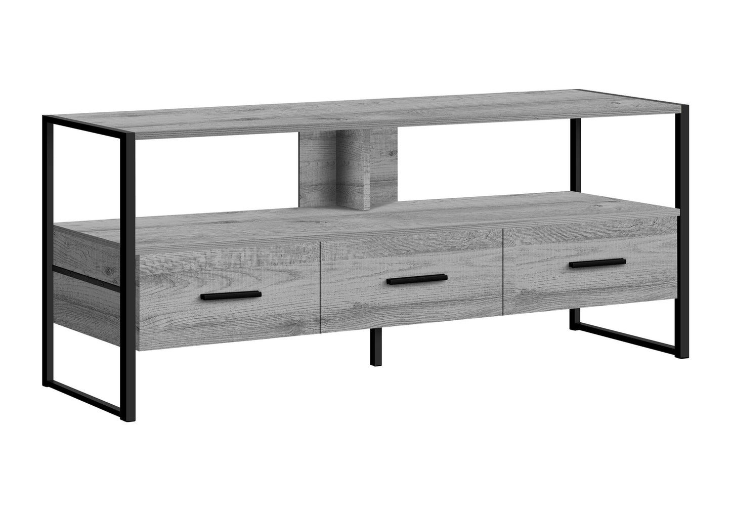 TV Stand, Console, Media Entertainment Center, Storage Drawers, Modern 8th Street