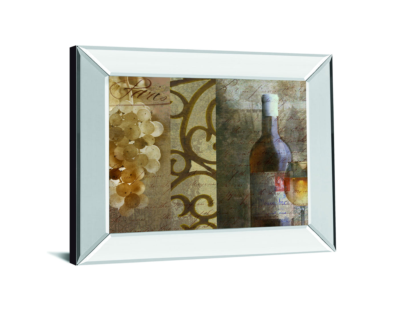 Vintage I By Mallett, K. - Mirror Framed Print Wall Art - Light Brown