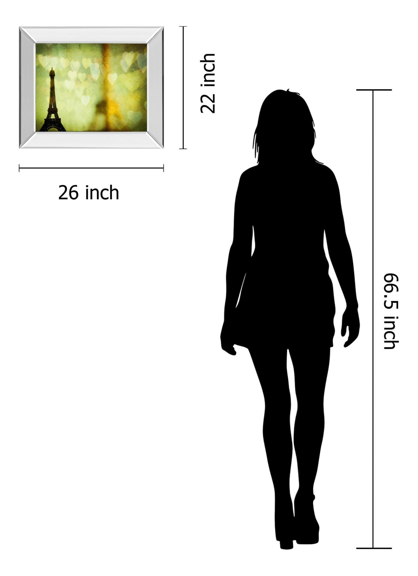 Wishful Hearts Il By Irene Suchucki - Mirror Framed Print Wall Art - Green Classy Living