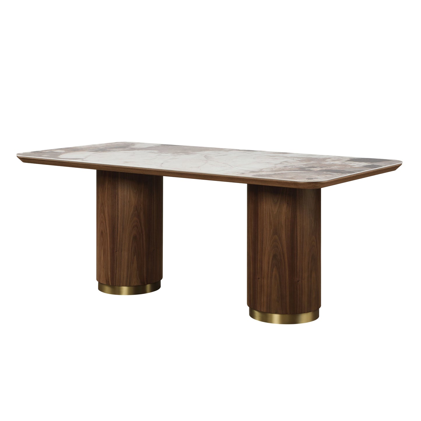Willene - Ceramic Top Dining Table - Walnut Acme