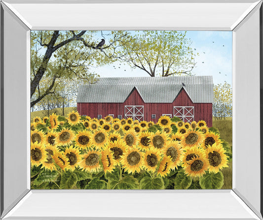 Sunshine By Billy Jacobs - Mirror Framed Print Wall Art - Yellow Classy Art