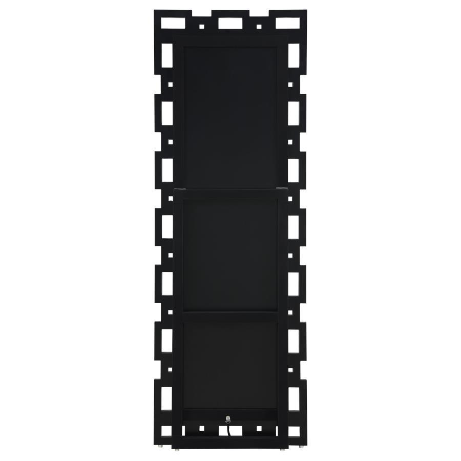 Tavin - Geometric Frame Standing Mirror - Silver CoasterEssence