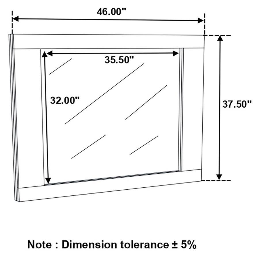 Felicity - Dresser Mirror - White High Gloss CoasterEssence