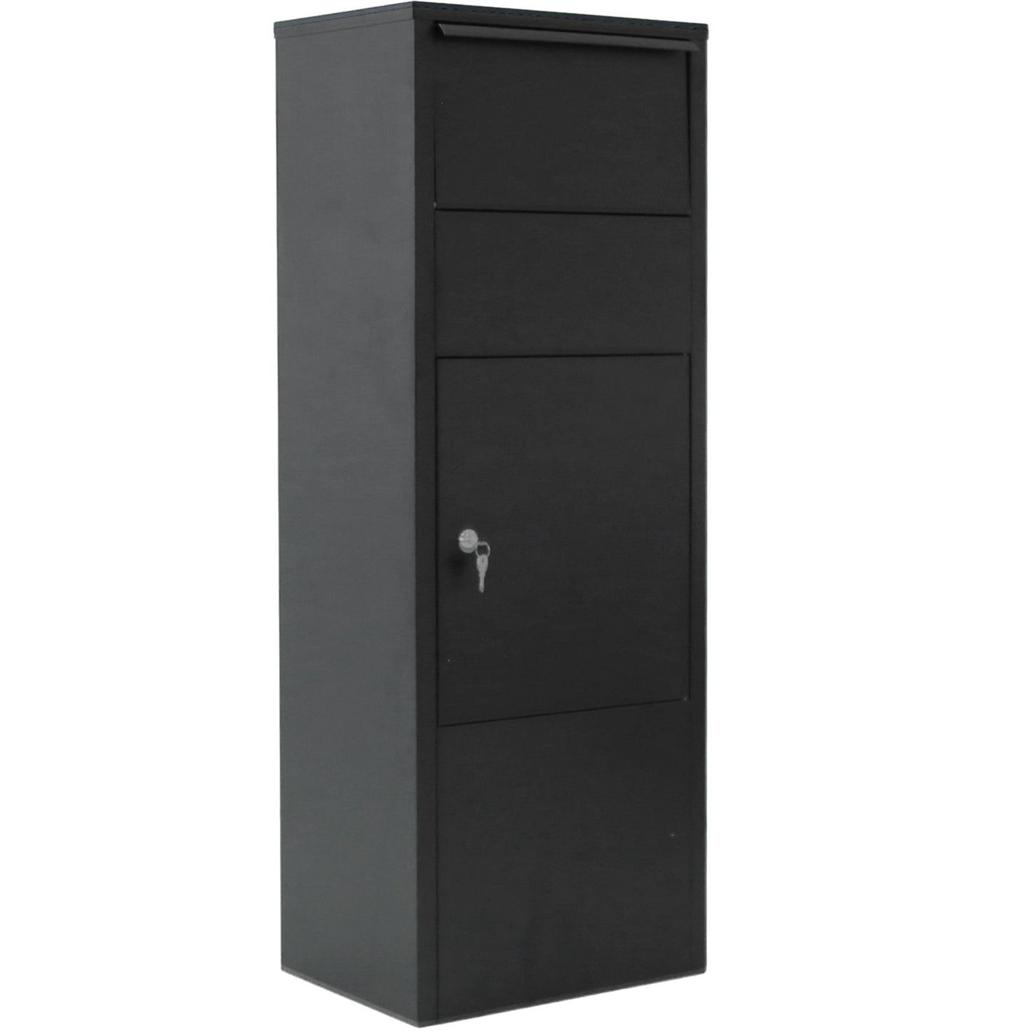 Large Package Delivery Parcel Mail Drop Box With Lockable Storage Compartment Heavy Duty Weatherproof For Express Mail Delivery For Home & Business Use - Black Daily Nest