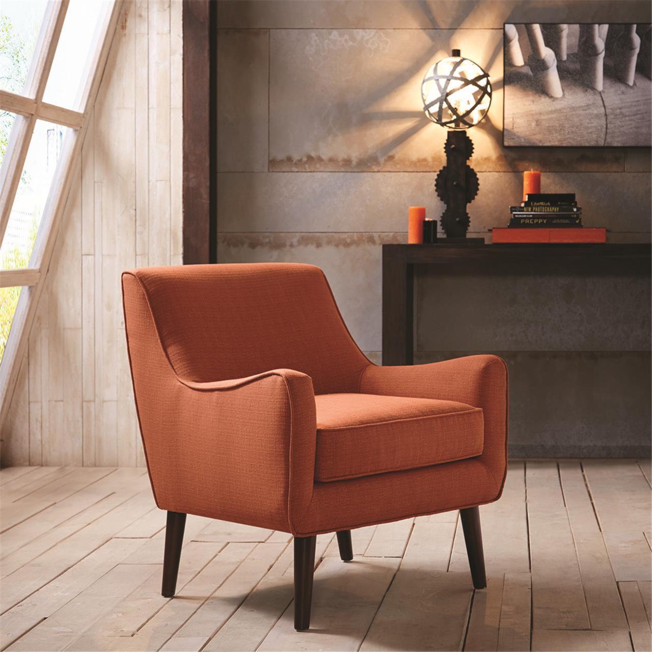 Oxford - Mid-Century Accent Chair - Burnt Orange Madison Park