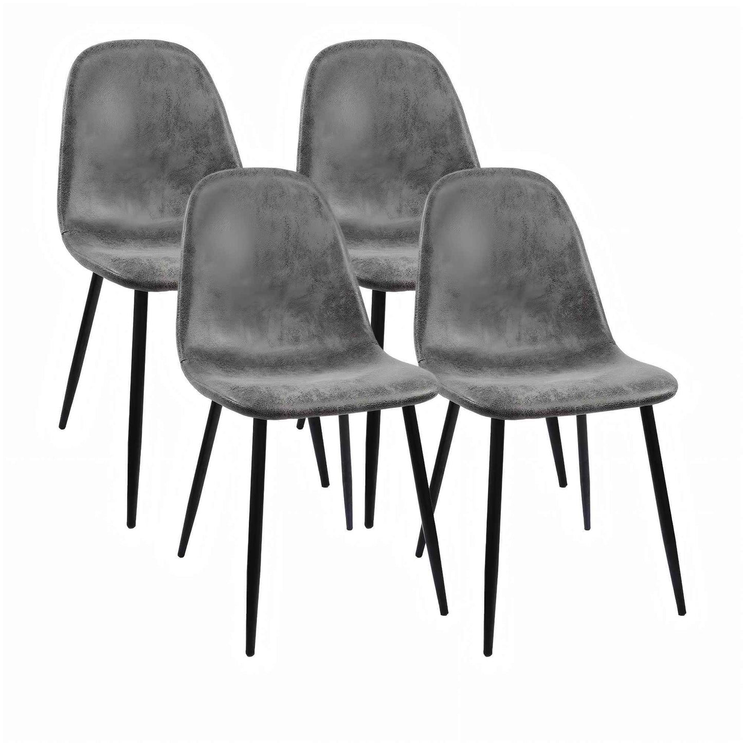 Modern Accent Dining Chairs Upholstered Seat, Metal Legs (Set of 4) Home Essentials