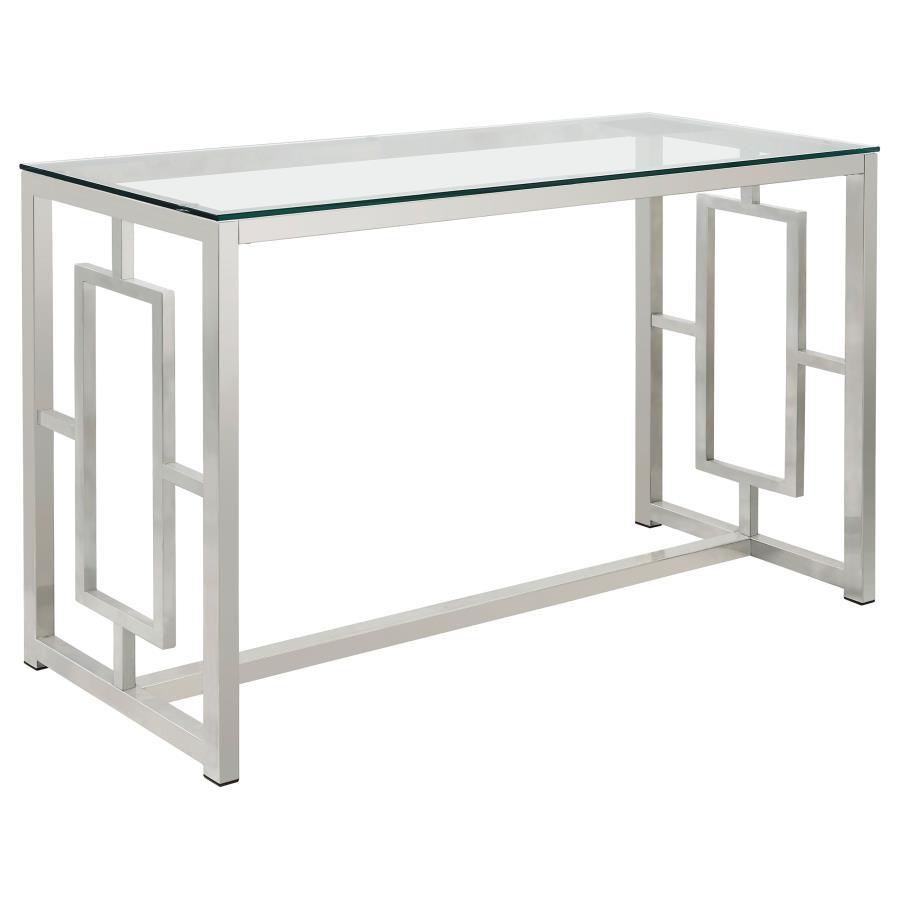 Merced - Glass Top Metal Table CoasterEssence