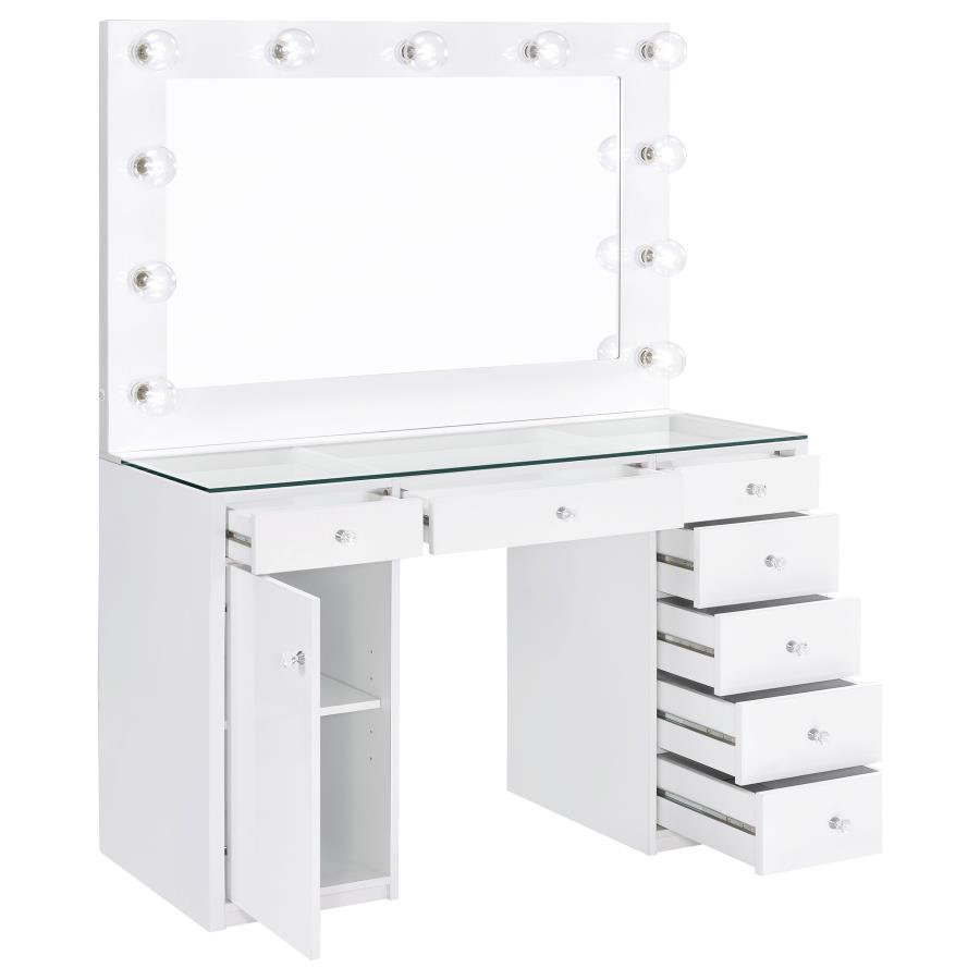 Acena - 7-Drawer Vanity Set With Lighting CoasterEssence