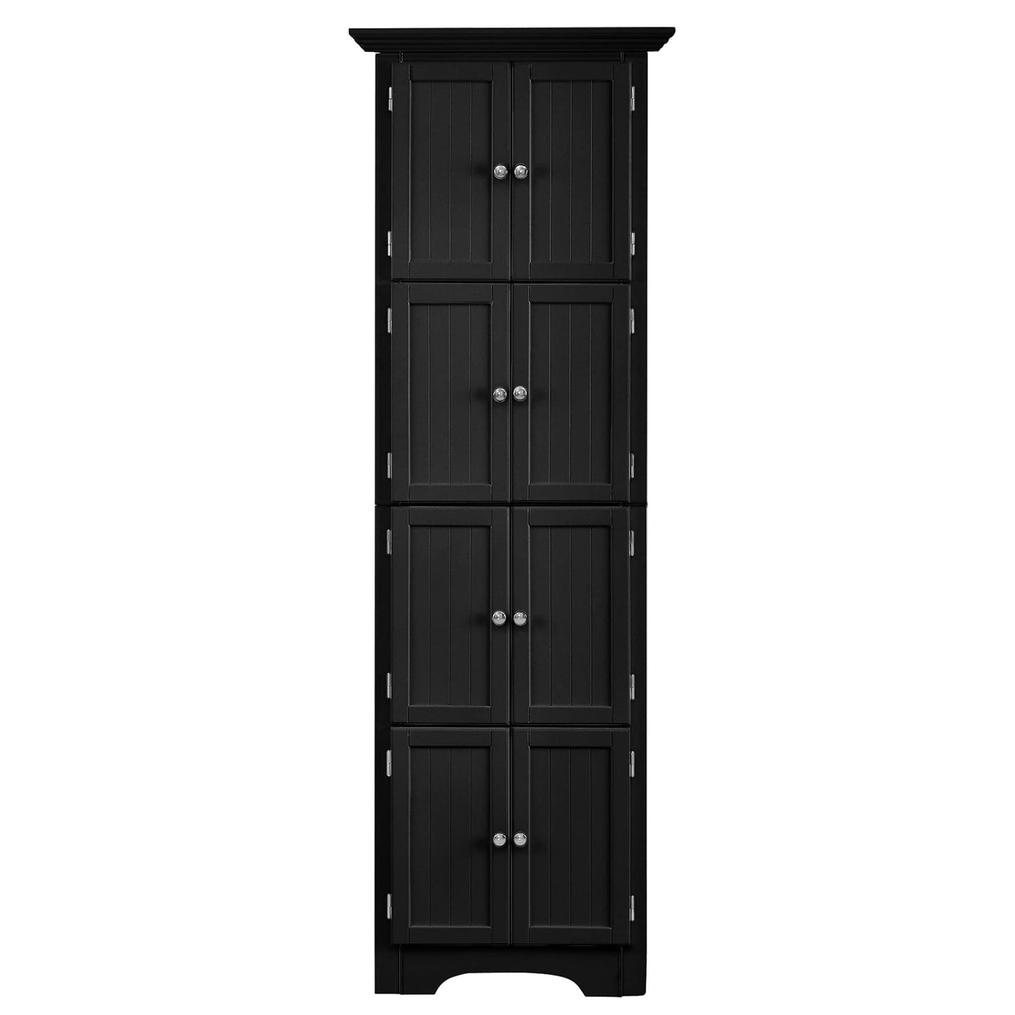 Tall Storage Cabinet With Doors And 4 Shelves For Living Room, Kitchen, Office, Bedroom, Bathroom, Modern Home Essentials