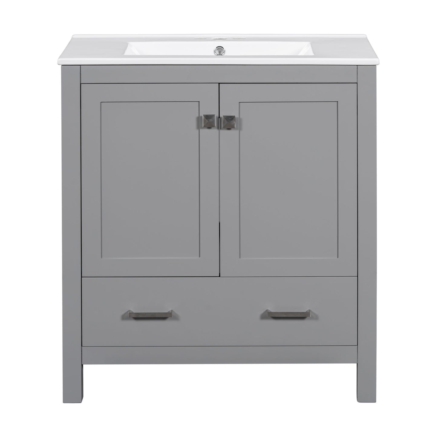 Bathroom Vanity With Single Sink, Combo Cabinet Undermount Sink, Bathroom Storage Cabinet With Two Doors And A Drawer, Soft Closing, Multifunctional Storage, Solid Wood Frame Hearth and Haven