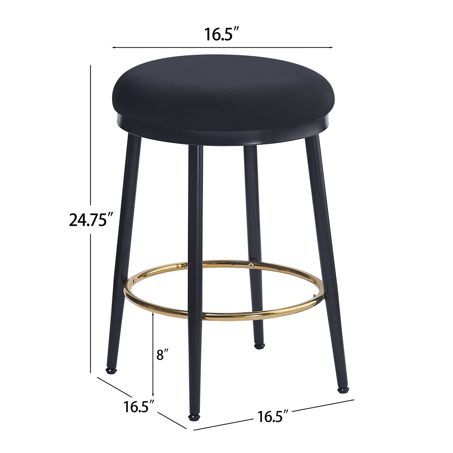 Stylish Design Counter Stools (Set of 2) Noble House