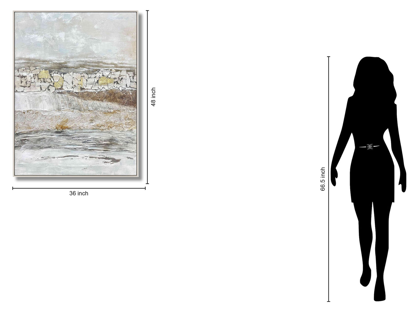 Whispered Stone Ridge - 36" x 48" Framed Wall Art