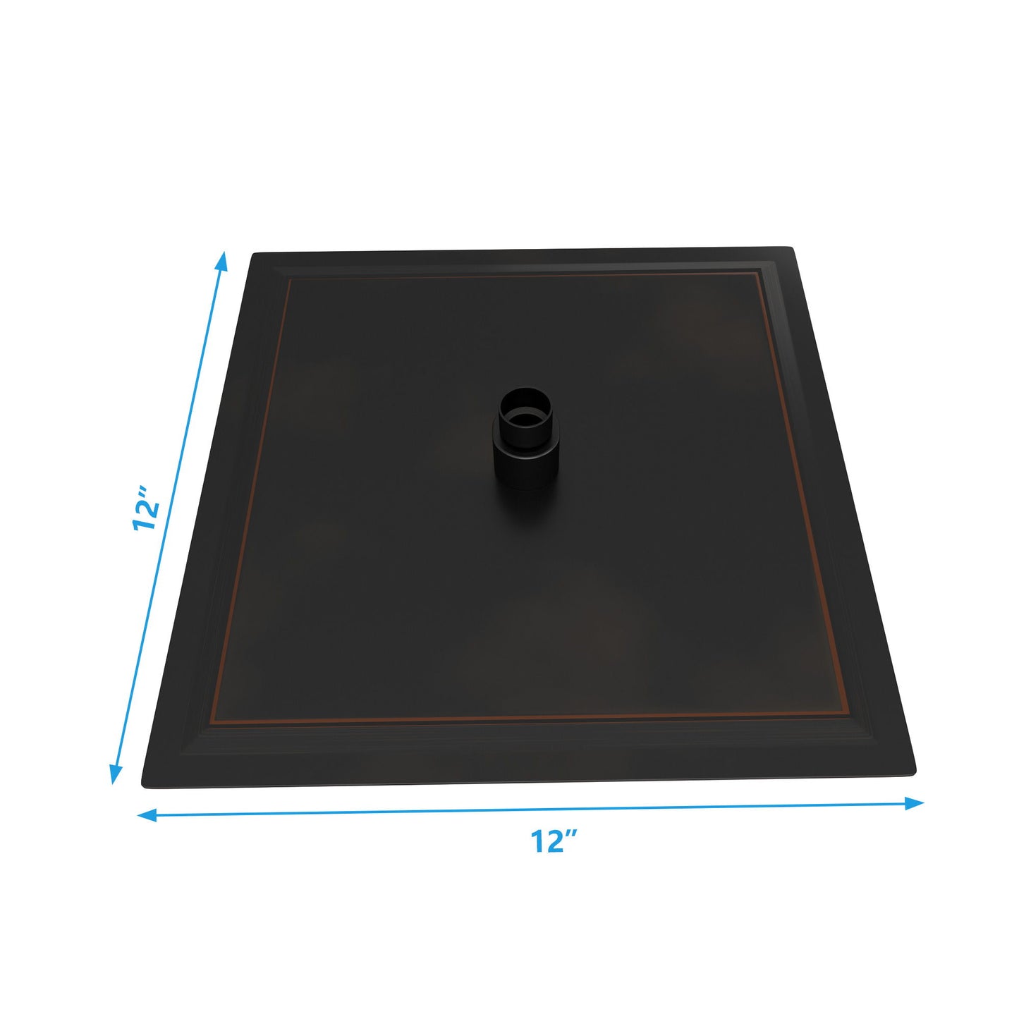 Luxury Rain Fixed Shower Head 12" Square Oil Rubbed Bronze Stainless Steel - Oil-Rubbed Bronze Daily Nest