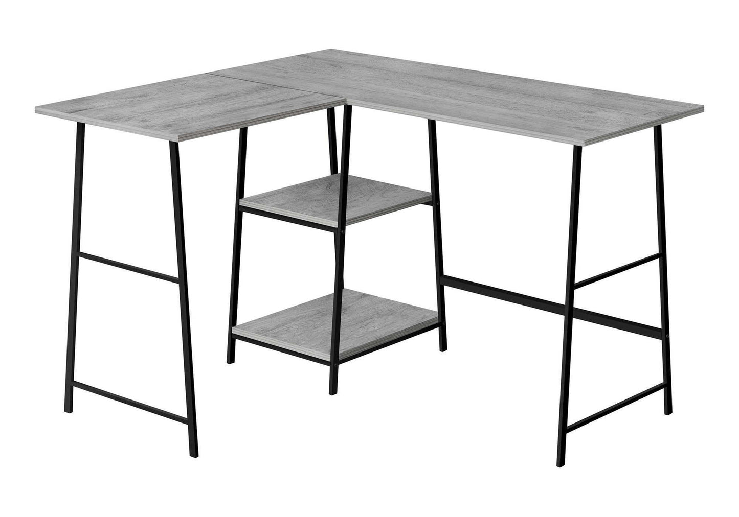 Computer Desk, Home Office, Corner, Storage Shelves, L Shape, Work, Laptop, Contemporary, Modern 8th Street