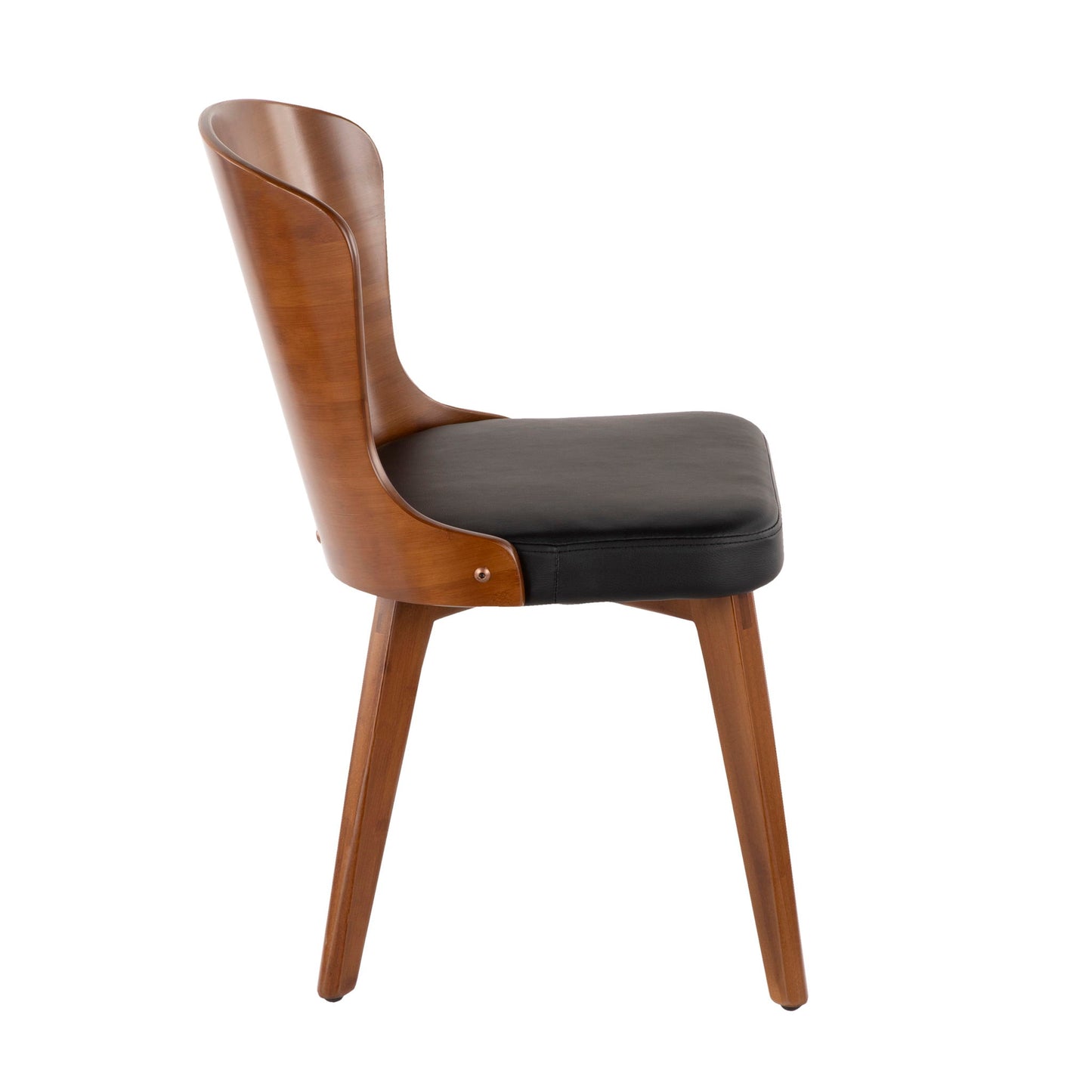 Bocello - Mid-Century Chair - Walnut / Black Lumi Source