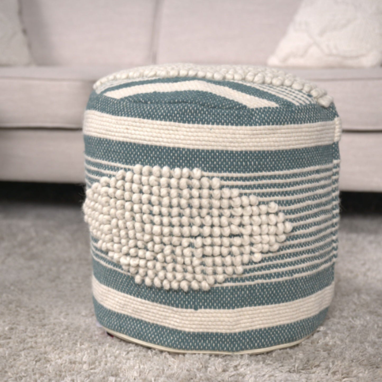 Diamond - Handcrafted Cylindrical Pouf Home Essentials