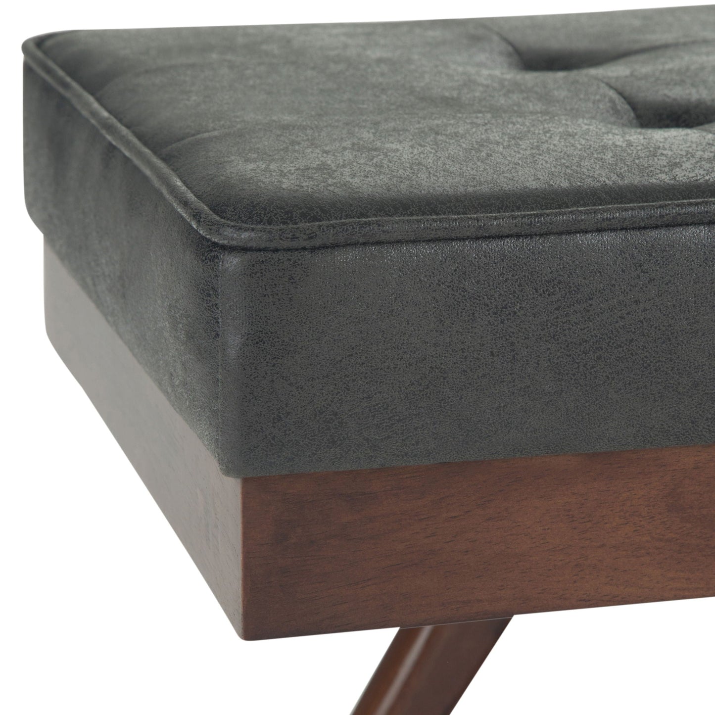 Pierce - Mid Century Upholstered Ottoman Bench Simpli-Home