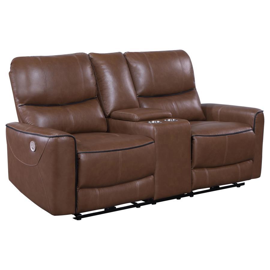 Greenfield - Upholstered Power Reclining Loveseat Coaster Fine Furniture