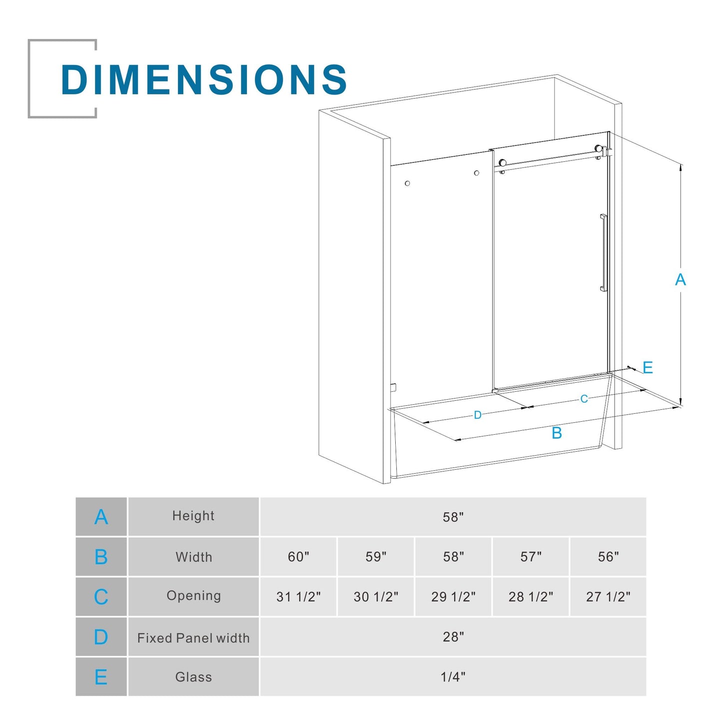 Frameless Tub Sliding Shower Door With Easy Clean Coating Daily Nest