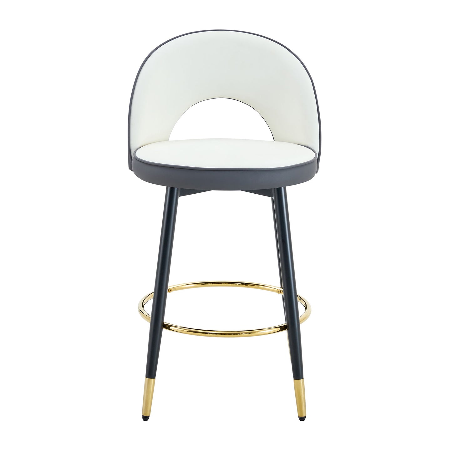 Upholstered Rotatable Bar Chair With Metal Legs For Dining Room Home Essentials