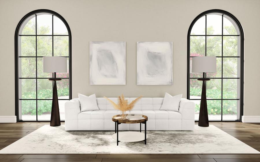 Everly - Boucle Upholstered Extra Long Sofa - White Coaster Fine Furniture