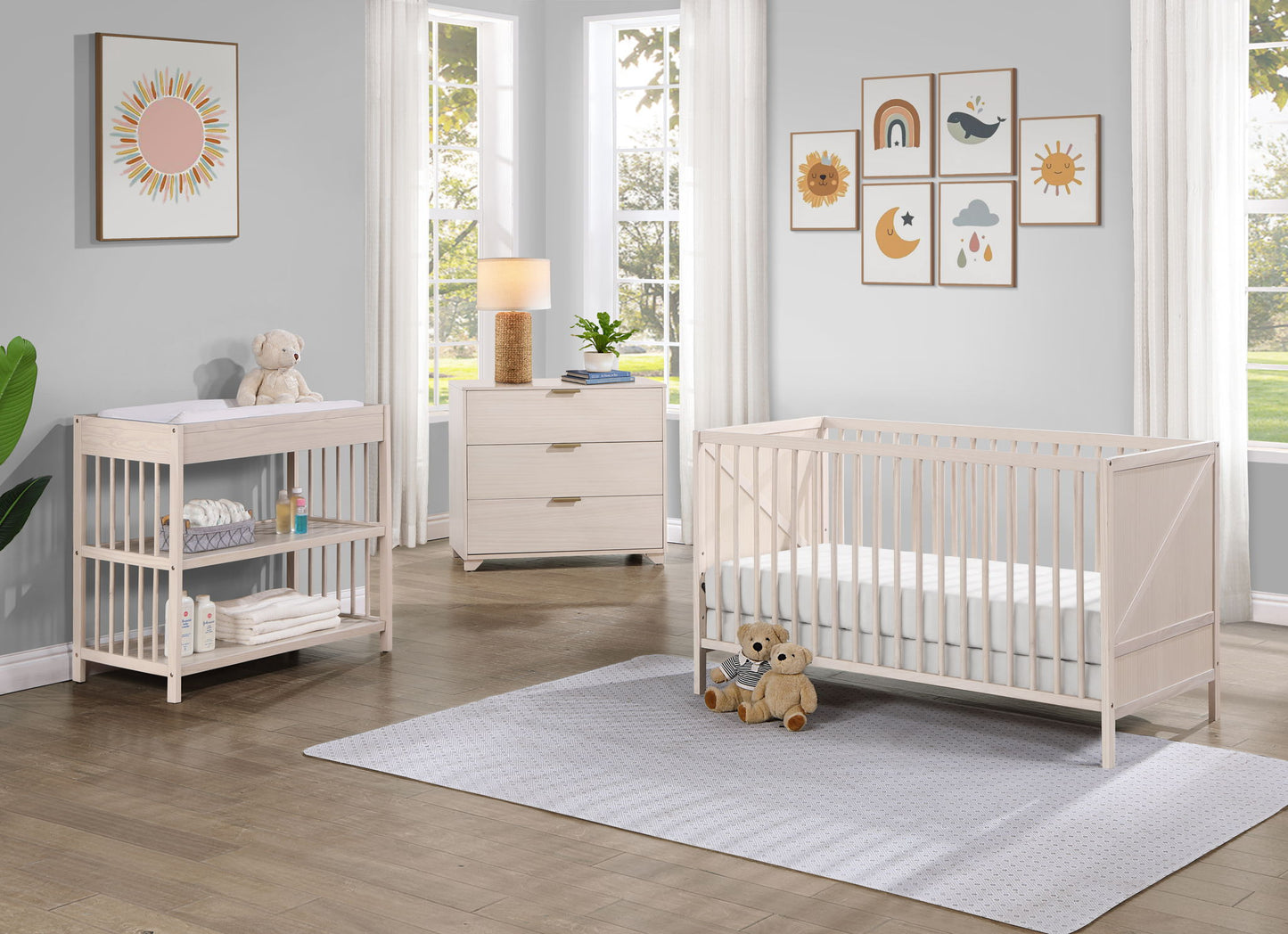Pixie Zen - 3-in-1 Crib - Walnut Suite Bebe