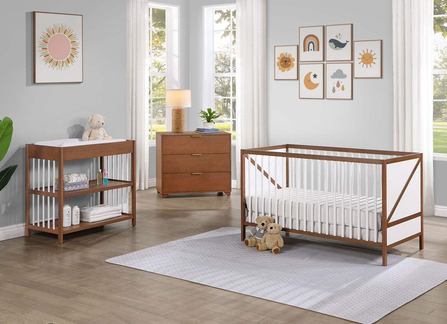 Pixie Zen - 3-in-1 Crib - Walnut Suite Bebe