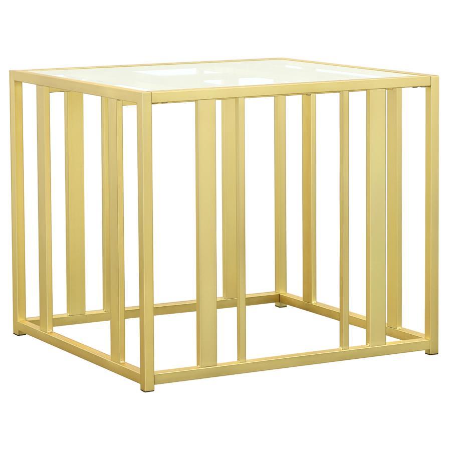 Adri - Rectangular Glass Top Side End Table Coaster Fine Furniture