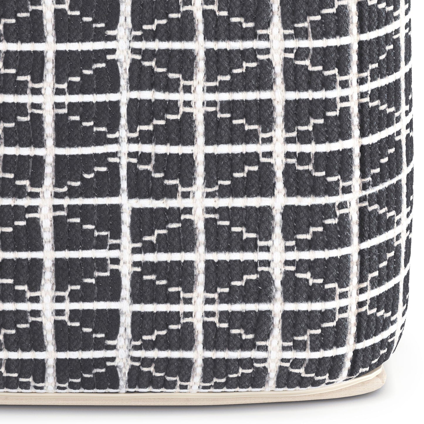 Noreen - Upholstered Square Pouf Simpli-Home