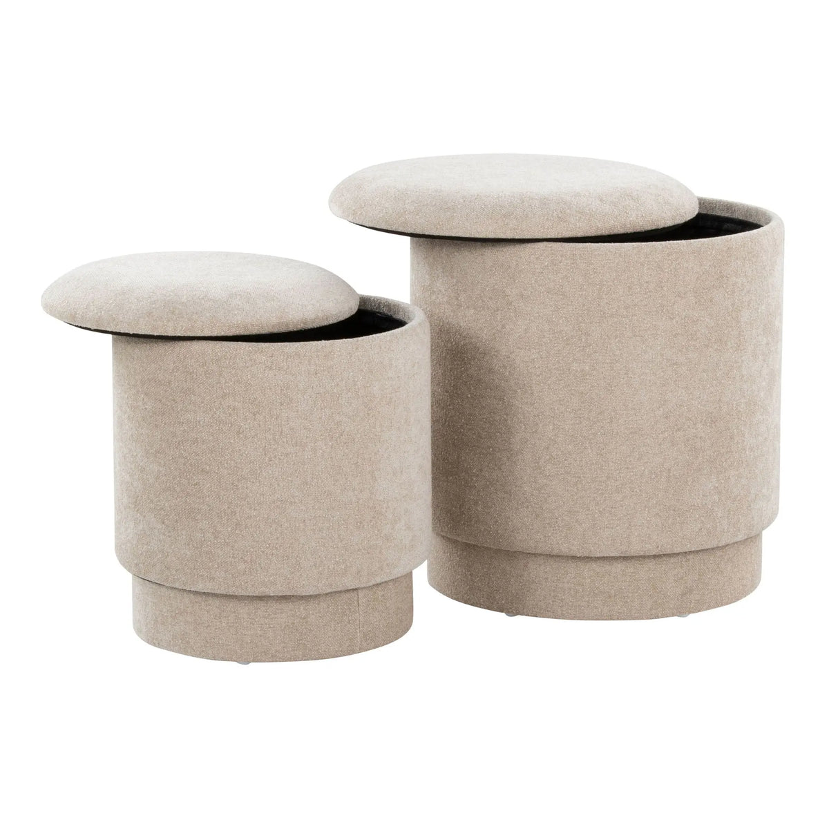 Marla - Upholste Contemporary Ottoman Set Lumi Source