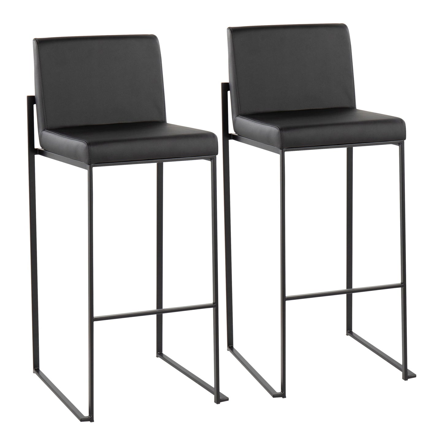 Fuji - Contemporary High Back Barstool Elegant Design Lumi Source