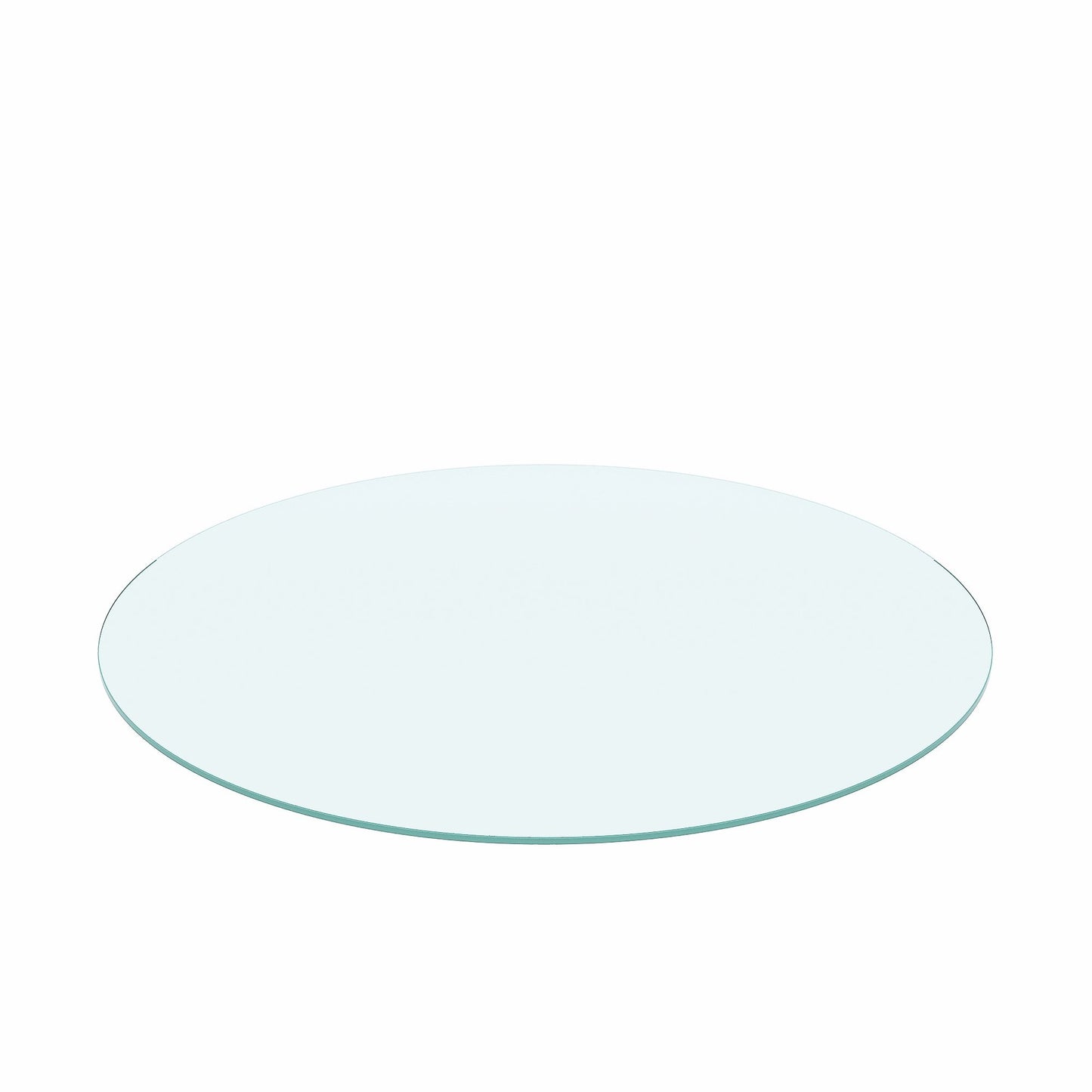 36" Round Tempered Glass Table Top Clear Glass 1 / 4" Thick Flat Polished Edge - Transparent Home Essentials
