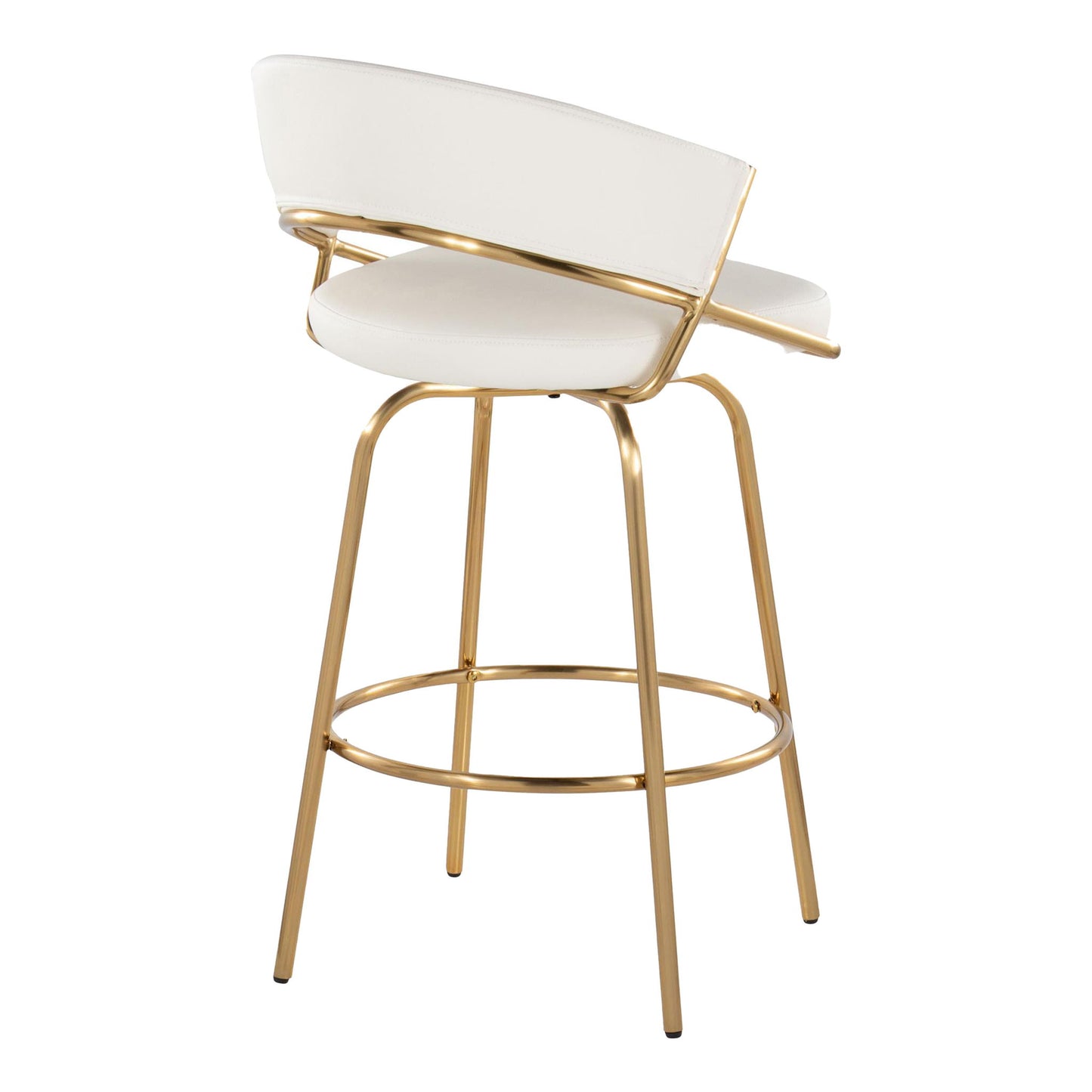 Jie - Glam Fixed Height Counter Stool (Set of 2) Lumi Source