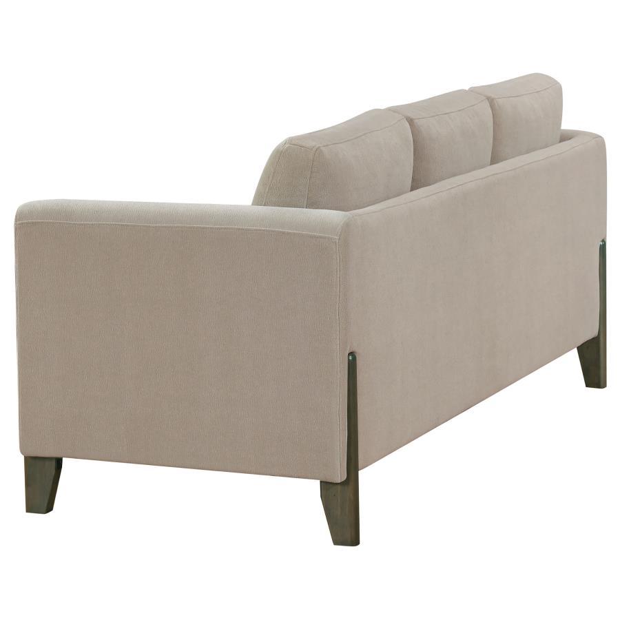 Islington - Fabric Upholstered Panel Arm Sofa - Taupe Coaster Fine Furniture