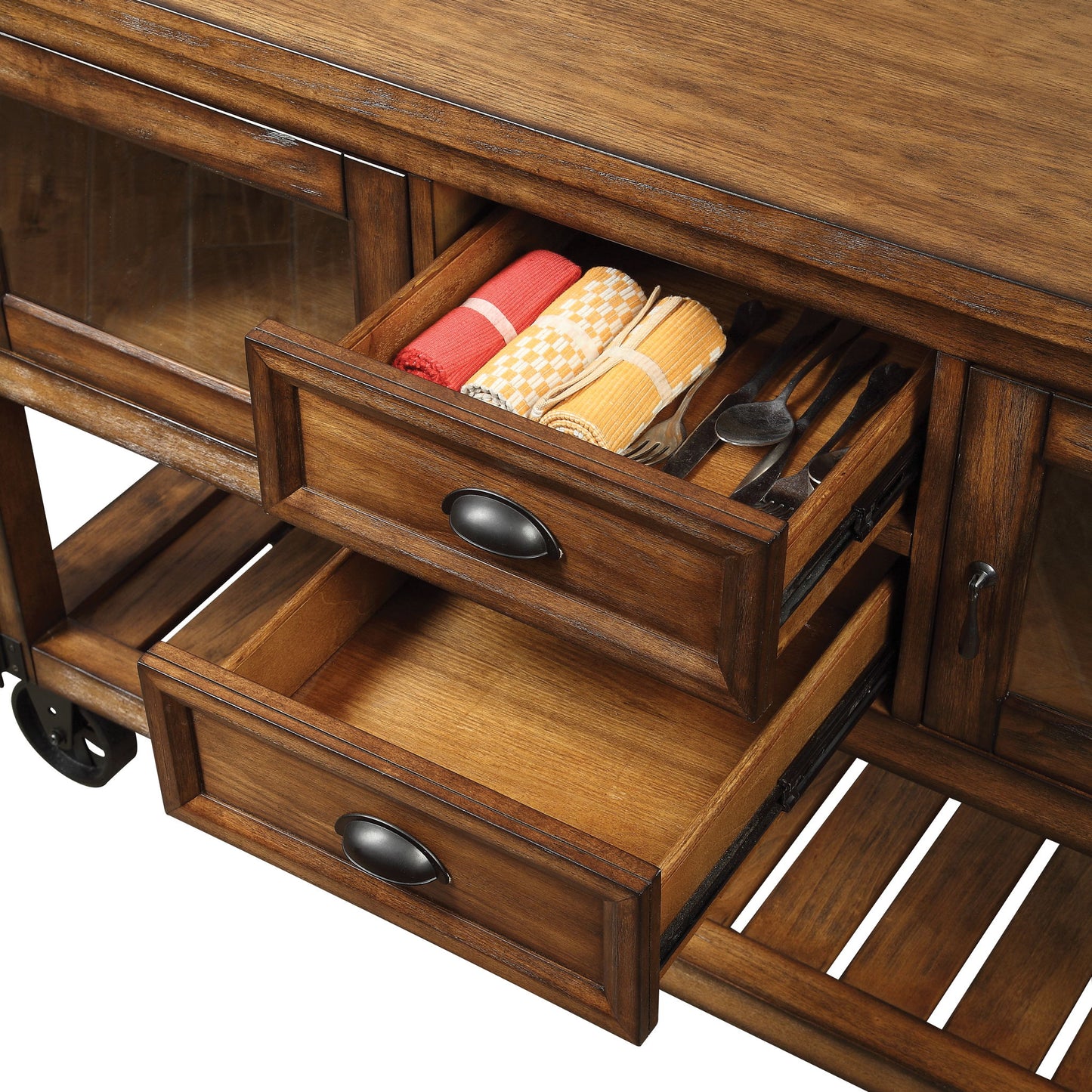 Kadri - Kitchen Cart - Distressed Chestnut Acme